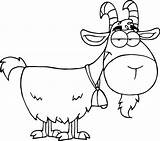 Goat Cartoon Coloring Pages Character Color Drawing Getdrawings Luna sketch template