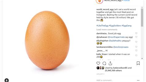 Egg Photo Becomes Most Liked Instagram Post Ever Bailiwick Express
