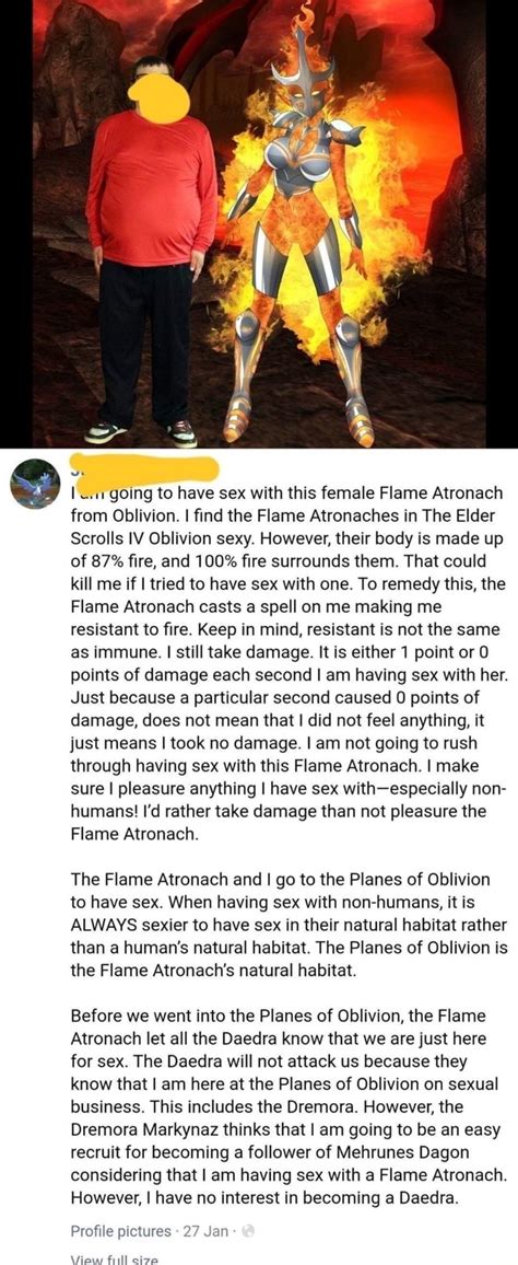 I Going To Have Sex With This Female Flame Atronach From Oblivion
