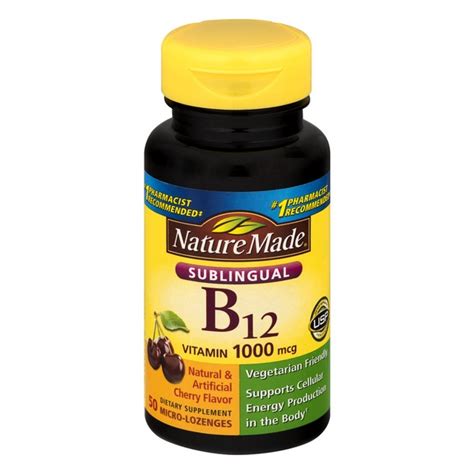 Nature Made Sublingual B12 Vitamin 1000 Mcg Dietary Supplement Micro