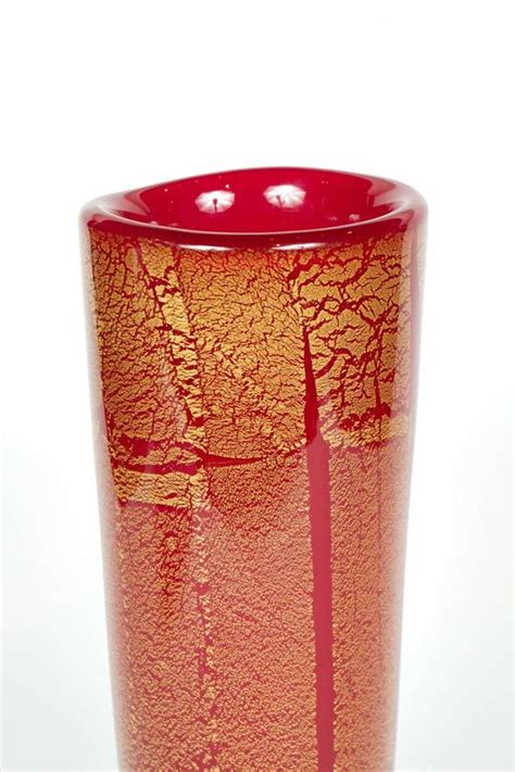 Vibrant Red Murano Glass Vase For Sale At 1stdibs