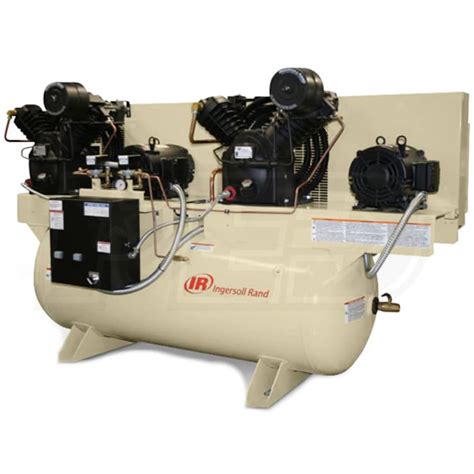 ingersoll rand  ep   hp  hp  gallon  stage duplex air compressor