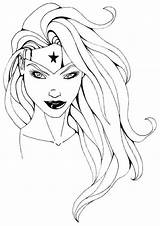 Coloring Superhero Woman Pages Wonder Drawing Girl Girls Catwoman Printable Female Women Kids Hero Superheroes Template Colouring Sheets Super Color sketch template
