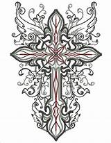 Cross Designs Wings Crosses Embroidery 5x7 Machine Winged Hoop Coloring Pages sketch template