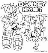 Kong Donkey Coloring Pages Jungle Diddy Kids sketch template