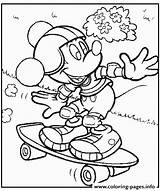 Mickey Coloring Skateboard 9e31 Disney Pages Spanish Printable Color Popular sketch template