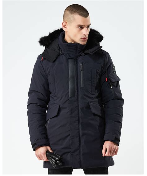 winter jackets  men fur hooded parka detachable warm wind breaker long stylish mens