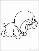Baby Doraemon Crawling Pages Coloring Drawing Getdrawings sketch template