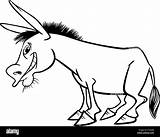 Asino Colorare Donkey Esel Alamy Ausmalen Stockfoto Malbuch sketch template