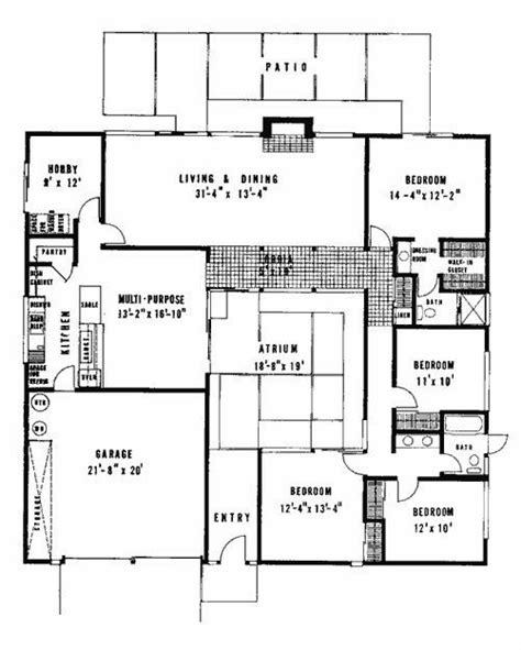 awesome eichler home floor plans  home plans design