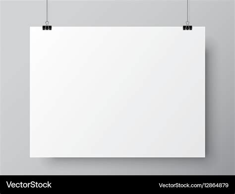 blank white poster template royalty  vector image