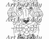 Visit Dachshund Coloring sketch template