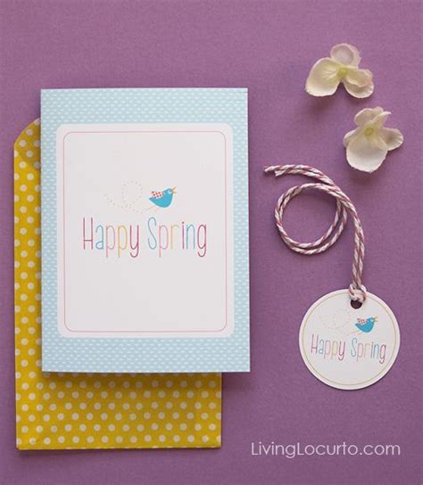happy spring  printable card  printable cards