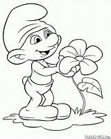 Clumsy Smurf Coloring Smurfs Colorkid sketch template