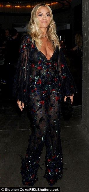 Rita Ora Puts On An Eye Popping Display At Warner Party Daily Mail Online