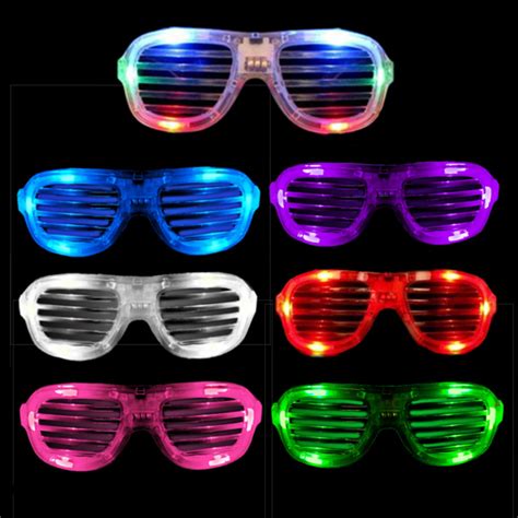 Led Flashing Sunglasses Shutter Lens Less One Pair