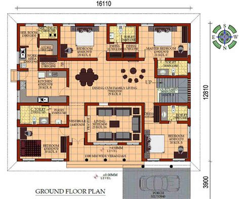 vasthu compliant bhk traditional tharavadu design  plan kerala home planners
