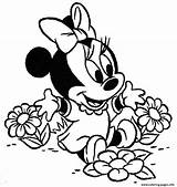 Mouse Minnie Coloring Baby Pages Cute Printable Print Color sketch template