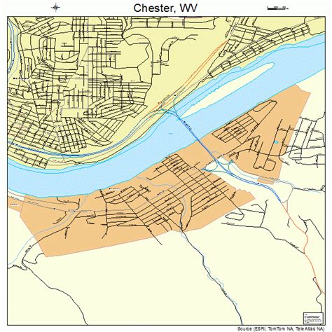 chester west virginia street map