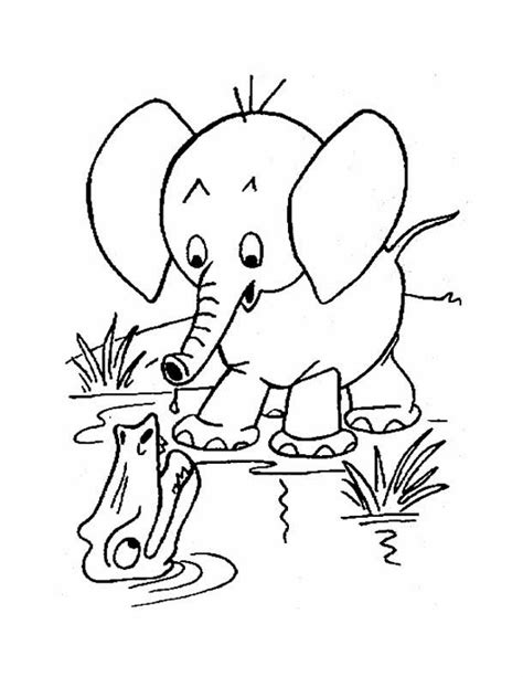 kids page elephant coloring pages