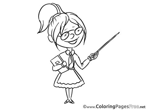 teacher  students coloring pages