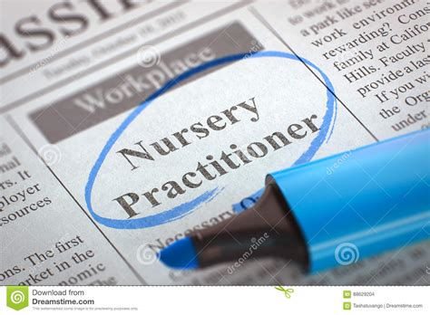 nursery practitioner join  team  stock photo image