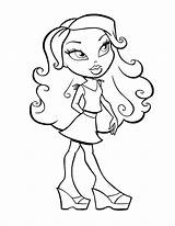 Bratz Coloring Dolls Pages Print Color Kids sketch template