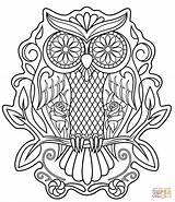 Coloring Skull Owl Sugar Pages Printable Skulls Calavera Adult Print Posadas Las Mandala Detailed Color Popular Sheet Animal Getcolorings Getdrawings sketch template