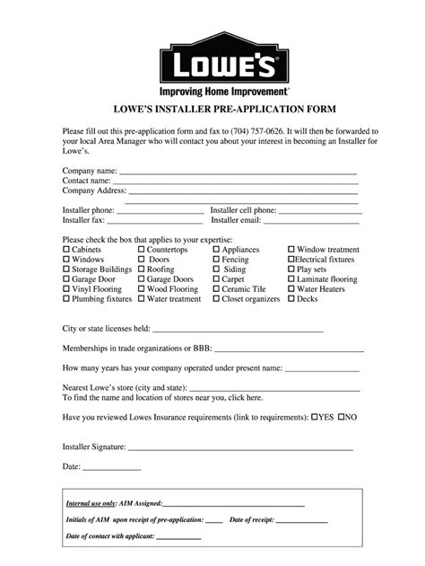 Lowes Application Pdf Fill Out And Sign Online Dochub