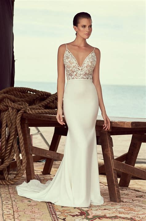 Sheer Lace Wedding Dress Style 2190 Mikaella Bridal