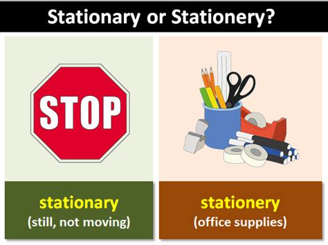 stationary  stationery