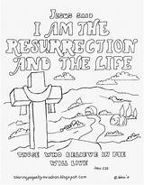 Resurrection Am Coloring Pages Life Kids Printable Sunday Jesus School Sheets Bread John Bible Colouring Easter Preschoolers Adron Mr Color sketch template