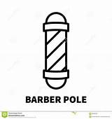 Barber Pole Logo Icon Vector Line Modern Style Outline Preview sketch template