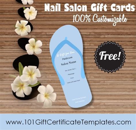 nail salon gift certificates gift certificate template salon gifts