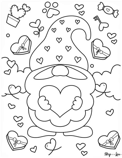valinetine coloring pages