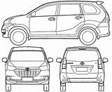 Toyota Avanza Vector Car Autocad Mobil Sketsa Gambar Blueprint Drawing Para Sketch Coloring Cad Blueprints Pajero sketch template