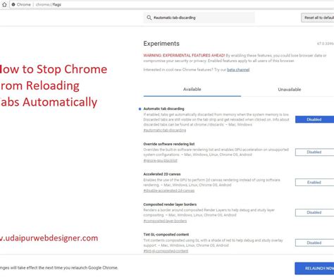 google chrome auto refresh tab disable