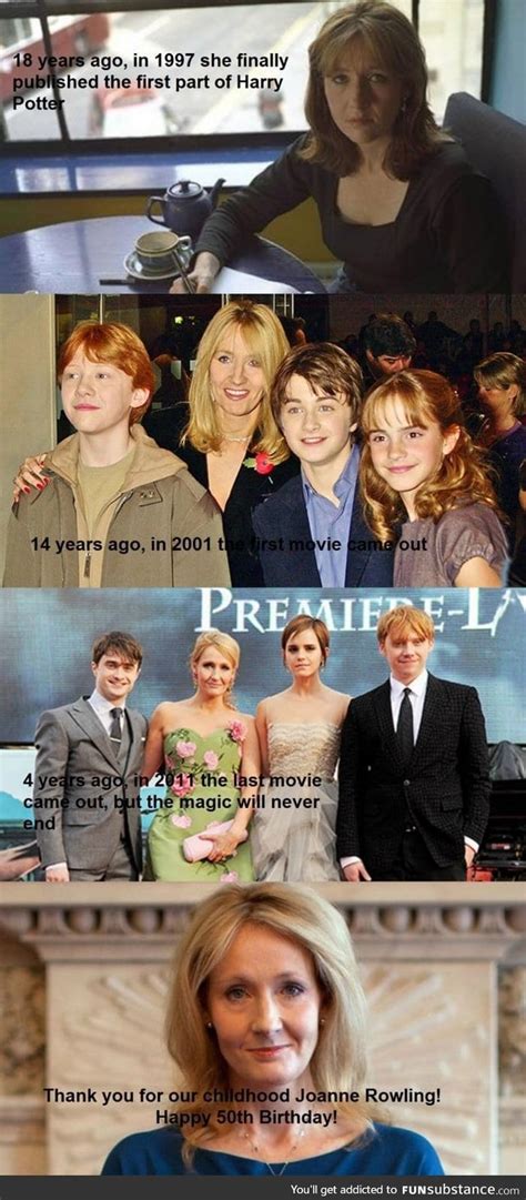 Happy 50th Birthday J K Rowling Funsubstance