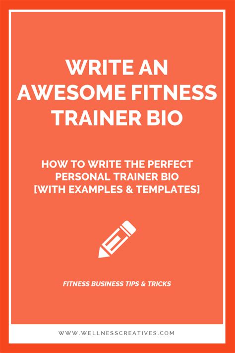 write  perfect personal trainer bio  examples templates