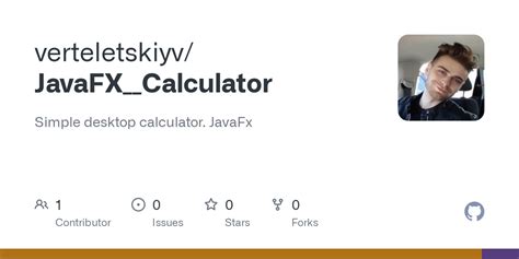 github verteletskiyvjavafxcalculator simple desktop calculator javafx