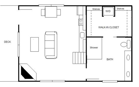 840 Sq Ft 20′ X 30′ Cottage For Two Loft Floor Plans