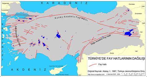 turkiye fay hatti haritasi
