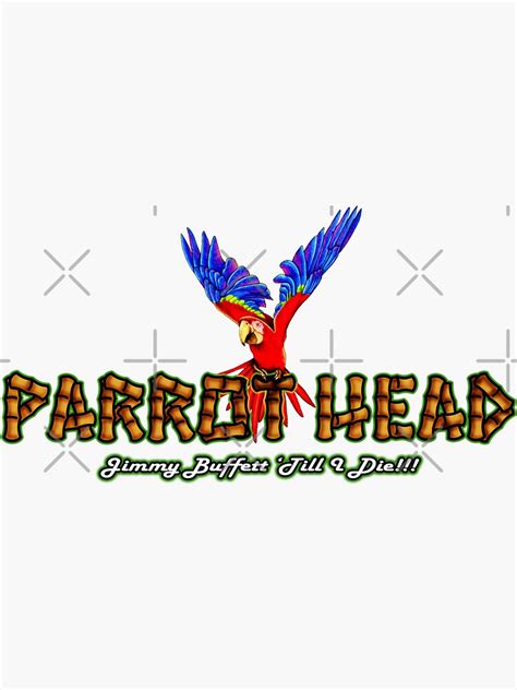 parrot head sticker  zombeemunkee redbubble