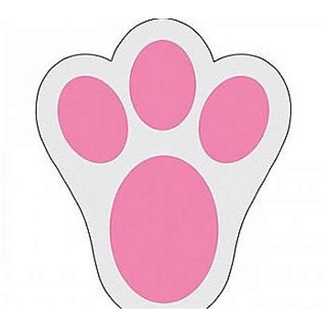 printable easter bunny paw prints template front   paws