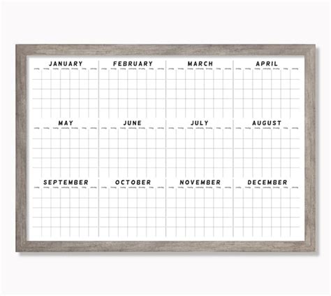 yearly calendar annual calendar full year calendar large etsy