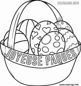 Paques Oeuf Oeufs Colorier Cp Jecolorie Positif Lapin Finest Poussin sketch template
