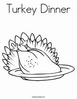 Dinner Turkey Coloring Thanks Give Noodle Print Twistynoodle Favorites Login Add sketch template