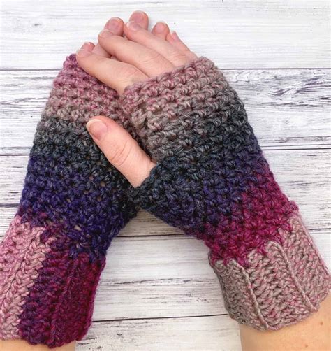 crochet fingerless mittens love life yarn