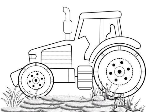 tractor coloring pages  teach  farm literacy coloring pages