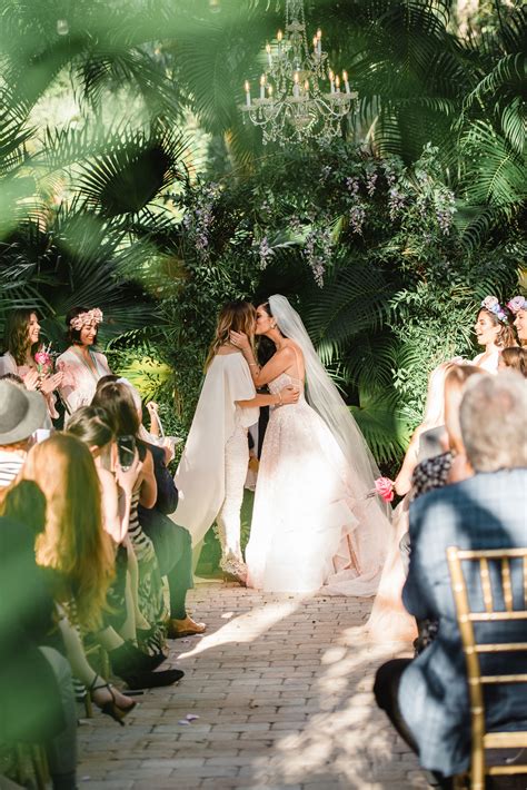 this chic lesbian wedding was a tropical fairytale come to